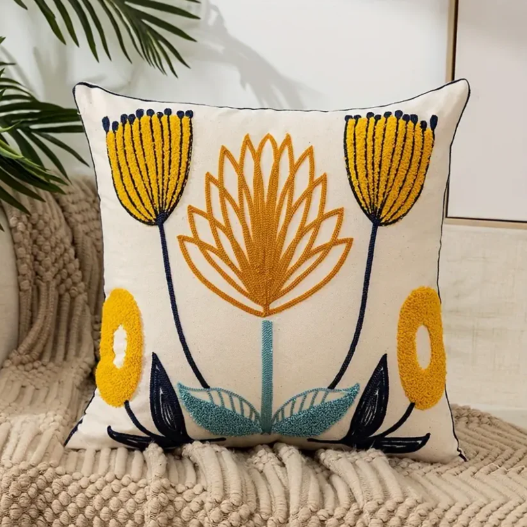 Floral Pattern Decorative Throw Cushion - Image 2