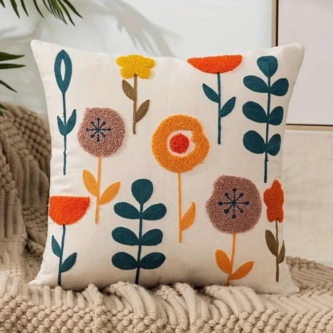 Floral Pattern Decorative Throw Cushion - Image 3