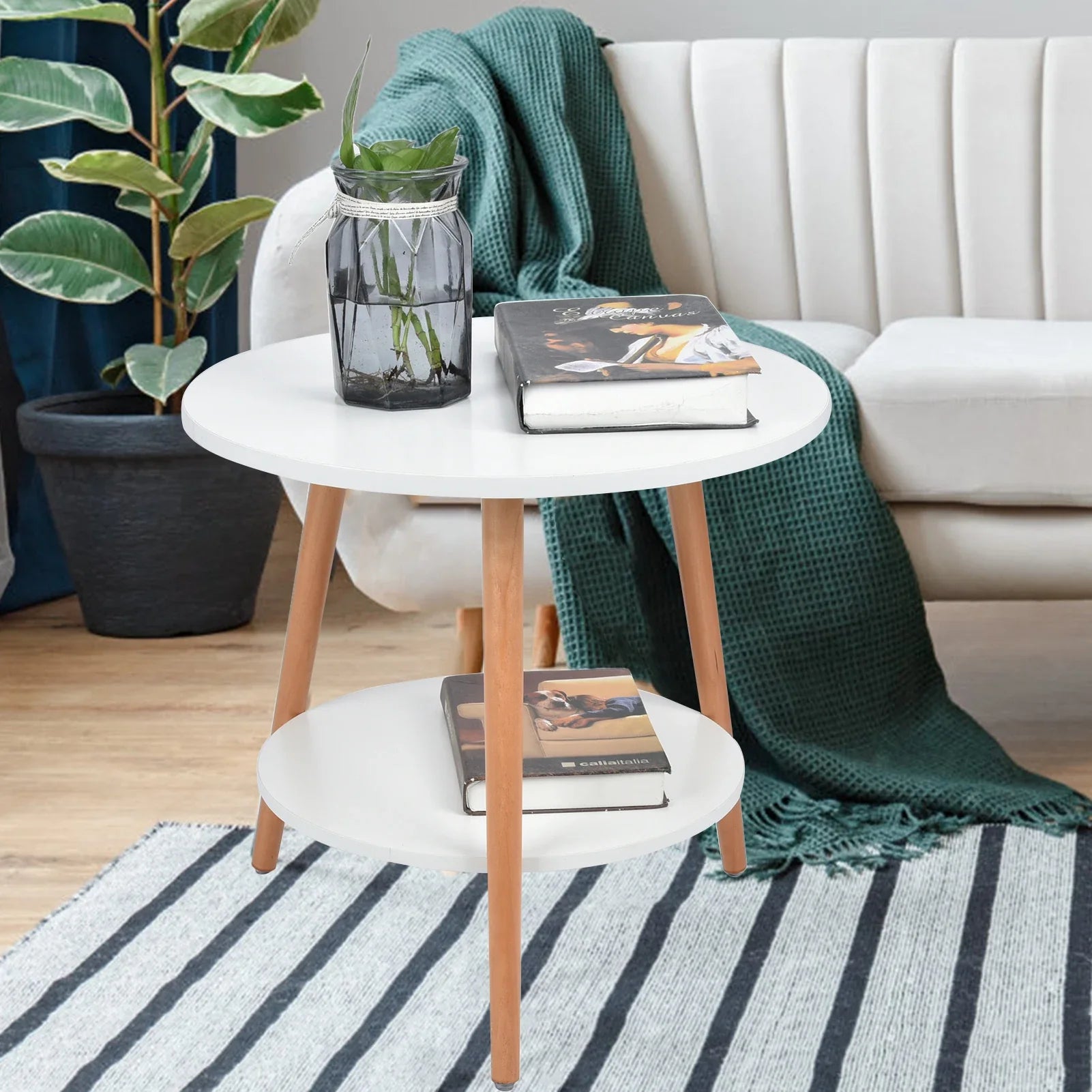 Stylish Compact Storage Side Table - Image 1