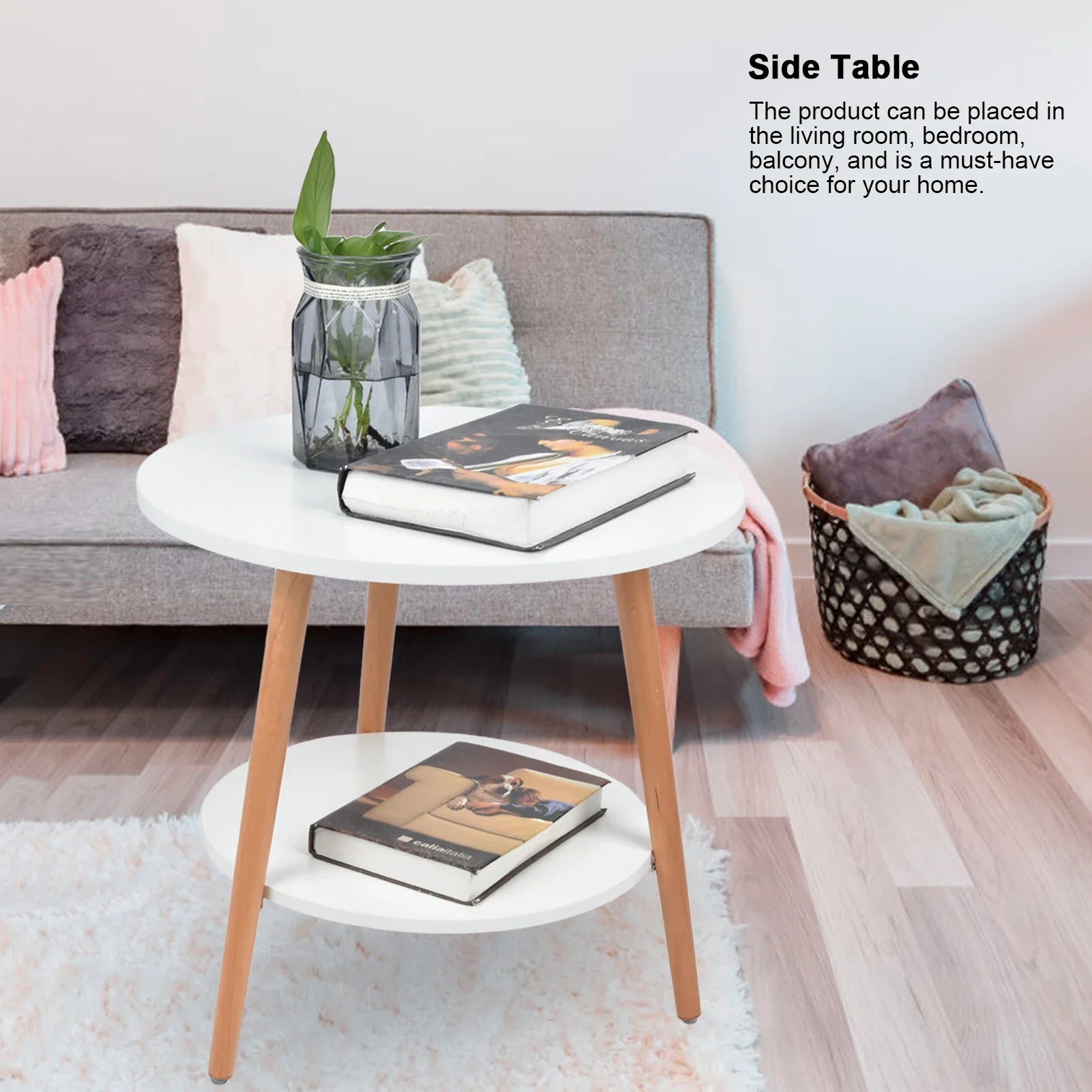 Stylish Compact Storage Side Table - Image 2